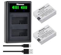 Hisewen 2PCS LP-E8 Battery 1900mAh 7.4V and LED USB Dual Charger for Canon EOS 600D 550D, 650D, 700D, Kiss X4, X5, X6, X7i, Rebel T2i, T3i, T4i, T5i Cameras