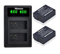 Hisewen DMW-BLC12 Battery (2 Pack) and Dual Charger for Panasonic Lumix G85 G7 DC-FZ1000 II DC-G95 DMC-G85 DMC-GH2 DMC-G5 DMC-G6K DMC-G7 DMC-GX8 DMC-FZ200 DMC-FZ300 DMC-FZ1000 DMC-FZ2500 Camera.