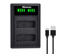 Hisewen EN-EL14 EN-EL14a Battery Charger, USB Dual Charger for Nikon D3200, D5600, D3100, D3500, D3400, D3300, DF DSLR, Coolpix P7800/P7700/P7100/P7000 Camera