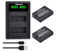 Hisewen EN-EL14 ENEL14a Battery 2 Pack and Dual Charger for Nikon D3200, D5600, D3100, D3500, D3400, D3300, DF DSLR, Coolpix P7800, P7700, P7100, P7000 Camera