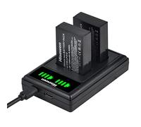Hisewen LP-E12 Battery 2Pack, Dual USB Charger for Canon EOS M, EOS M2, EOS M10, EOS M50, EOS M50 Mark II, EOS M100, EOS M200, Rebel SL1, Powershot SX70 HS Digital Camera