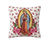Hisgsiol Virgin Mary Pillow Cover 18x18, Throw Pillow Funny Decorative Pillow Cover, Virgen de Guadalupe Pillow