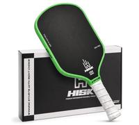 HISK RAV PRO Pickleball Paddle - Ultimate HIGH END 16mm Japanese Toray T700 Raw Carbon Fiber CFS w/Excellent GRIT Roughness Texture, Aero Dynamic Curve, USAPA Approved, Non Slip Grip