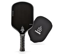 HISK-Ultimate HIGH END-16mm-Japanese Toray T700 Raw Carbon Fiber-CFS w/Excellent GRIT/Roughness Texture,Aero Dynamic Curve, USAPA Approved,Elongated Handle,Non-Slip Grip Pickleball Paddle