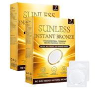 Hiskin Sunless Instant Bronze Patch, Tanning Patches, Sun-Free Glow Micro-needle Patch Tanning, Natural Ingredients,Suitable For All Skin Types (2Box)