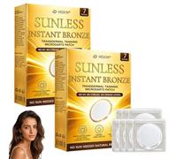 Hiskin Sunless Instant Bronze Tanning Microneedle Patch, 7 Pcs Sun Free Glow Micro Needle Patch, Hiskin Tanning Patches, Natural Self Tan Patches for All Skin Types (2 PCS)
