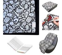 Hislaves DIY Coloring Blanket with Markers, 50" x 60" Arts and Crafts Color Your Own Blanket You Can Color Fuzzy Velvet Blankets Washable Creative Personalized Cozy Home (D)
