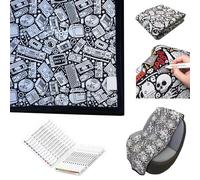 Hislaves DIY Coloring Blanket with Markers, 50" x 60" Arts and Crafts Color Your Own Blanket You Can Color Fuzzy Velvet Blankets Washable Creative Personalized Cozy Home (I)