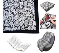 Hislaves DIY Coloring Blanket with Markers, 50" x 60" Arts and Crafts Color Your Own Blanket You Can Color Fuzzy Velvet Blankets Washable Creative Personalized Cozy Home (F)