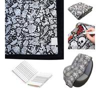 Hislaves DIY Coloring Blanket with Markers, 50" x 60" Arts and Crafts Color Your Own Blanket You Can Color Fuzzy Velvet Blankets Washable Creative Personalized Cozy Home (K)