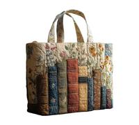 Hislaves Sea Turtle Quilted Tote Bag for Women, Vintage Bohemian Patchwork Canvas Quilted Tote, Eco-Friendly Reusable Beach Bag Ocean Animal Travel Shopping Grocery Bag