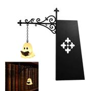 Hislaves Vintage Library Lantern Bookshelf Lamp Warm LED Nightlight Portable Insertable Shelf Lighting Hanging Ornament Decor for Reading Nook Home Desk Literary Gift for Book Lovers (Yellow)