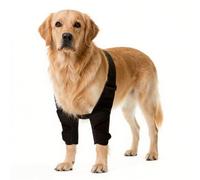HiSnug Dog Elbow Pads with Shoulder Brace for Front Legs - Adjustable Elbow Protector Braces for Dogs with Dysplasia, Arthritis, Calluses, Soft Breathable Front Legs Supports, Medium