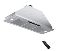 HisoHu Insert Range Hood 36 Inch, 900 CFM with Ducted Convertible Ductless (Kit Included), 4 Speed Gesture Sensing&Touch Control Panel, Stainless Steel Kitchen Vent (36 Inch)
