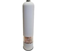 HIsource Electric Salt and Pepper Grinder - One-Handed Battery Operated Kitchen Spice Grinder for Home, Best Electric Pepper Mill Grinder, TikTok Electric Salt and Pepper Shaker. (White)