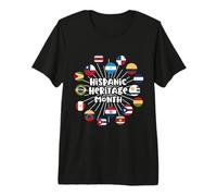 Hispanic Heritage Month All Countries Flag Inspiration Pride Premium T-Shirt