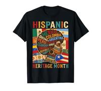 Hispanic Heritage Month Countries Flags Profile T-Shirt