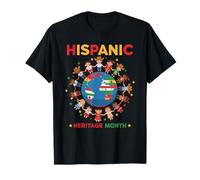 Hispanic Heritage Month Earth Childs Latin Flag Boy Girl Kid T-Shirt
