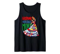 Hispanic Heritage Month Flags Cultural Pride Celebration Tank Top