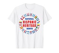 Hispanic Heritage Month Flags Cultural Pride Celebration Value Graphic T-Shirt