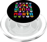 Hispanic Heritage Month Hearts National Latino Country Flags PopSockets PopGrip for MagSafe