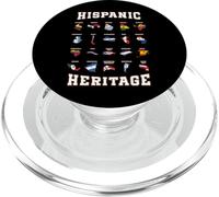 Hispanic Heritage Month Latino Countries Flag Latin Map PopSockets PopGrip for MagSafe