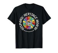 Hispanic Heritage Month Sunflower Latin Countries Flags T-Shirt