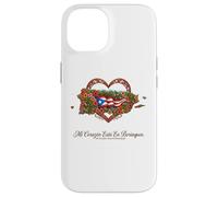 Hispanic Heritage Puerto Rico Mi Corazón Borinquen Case for iPhone 14