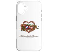 Hispanic Heritage Puerto Rico Mi Corazón Borinquen Case for iPhone 16 Plus