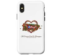Hispanic Heritage Puerto Rico Mi Corazón Borinquen Case for iPhone X/XS