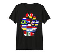 Hispanic Latin Heritage Month Latino Countries Flags United Premium T-Shirt