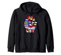 Hispanic Latin Heritage Month Latino Countries Flags United Zip Hoodie