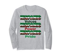 Hispanic Voices Power Pride Apparel Mexican Heritage Colors Long Sleeve T-Shirt