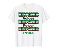 Hispanic Voices Power Pride Apparel Mexican Heritage Colors T-Shirt