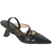 Hispanitas NOVA heels slingbacks soho black vinyl humo HV243397