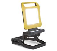 HiSPEC 10W Rechargeable LED Work Light with Magnet and Clamp | Portable IP54 Rated Outdoor Battery Floodlight with USB Re-Charging | Cordless Lighting for Work Sites and Construction Sites