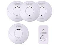 HiSPEC BATTERY Power Radio Frequency 3x Smoke, 1x Heat & 1x CO Detector RF10-PRO with 10Yr Sealed Lithium Battery