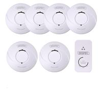 HiSPEC BATTERY Power Radio Frequency 5x Smoke, 1x Heat & 1x CO Detector RF10-PRO with 10Yr Sealed Lithium Battery