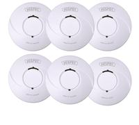 HiSPEC BATTERY Power Radio Frequency 5x Smoke & 1x Heat Detector RF10-PRO with 10Yr Sealed Lithium Battery