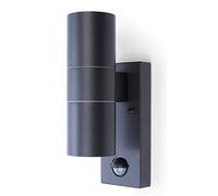 Hispec Electrical Products Limited LED Outdoor Lighting: IP44 Up Down Wall Mounted Exterior Light with Adjustable 6m PIR Sensor: GU10 Compatible: Anthracite Grey