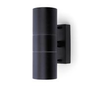 HiSPEC Coral LED Outdoor Up Down Wall Lights | for Home, Driveway, Garden, Patio | Wall Mounted Exterior Security Light with IP44 Rating (Black, 1 Pack)