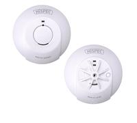 HiSPEC MAINS Power INTERCONNECTABLE 1x Smoke & 1x Heat Detector FF10 with 10Yr Rechargeable Lithium Battery Backup