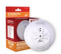 Hispec Mains Powered Heat Detector With 10 Year Battery Backup
