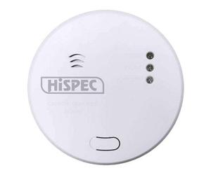 Hispec Mains Round Carbon Alarm - Radiofrequencyw/10Yr Pro