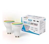 HiSpec Smartspec Smart Bulb 2Pack, Wifi Led. Works With Alexa, Google Home, Apple Home. Colour Changeable. Smart Light Ack Matter Gu10