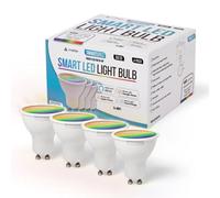 HiSpec Smartspec Smart Bulb 4Pack, Wifi Led. Works With Alexa, Google Home, Apple Home. Colour Changeable. Smart Light Ack Matter Gu10