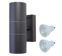 Hispec Up And Down Wall Light: Anthracite Grey: 1X Light & 2X Gu10