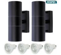 Hispec Up And Down Wall Light: Anthracite Grey: 2X Lights & 4X Gu10
