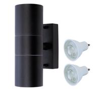 Hispec Up And Down Wall Light: Black: 1X Light & 2X Gu10