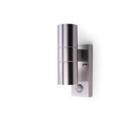 Hispec Up Down Exterior Wall Light - Mains Powered With Pir - Stainless Steel